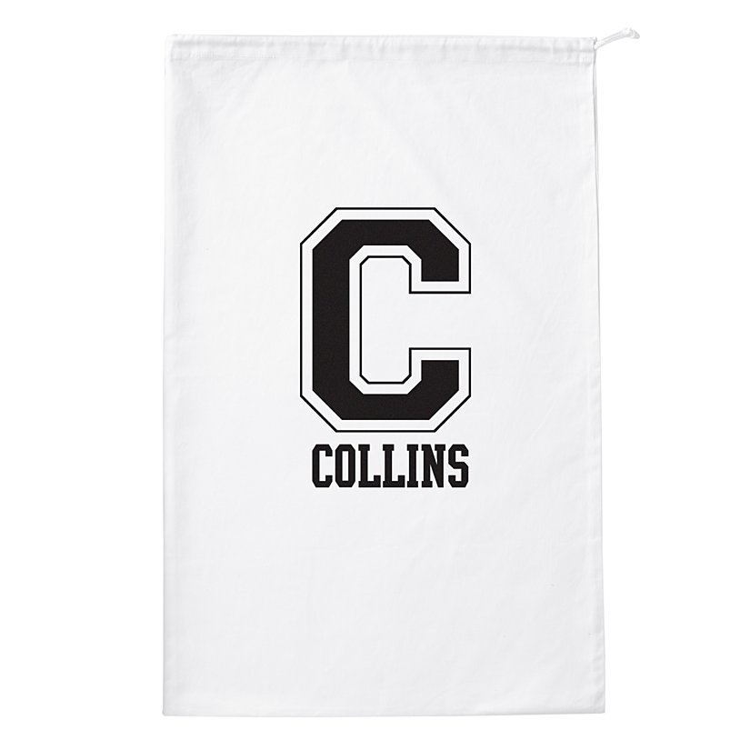 Collegiate Letter Personalized Laundry Bag