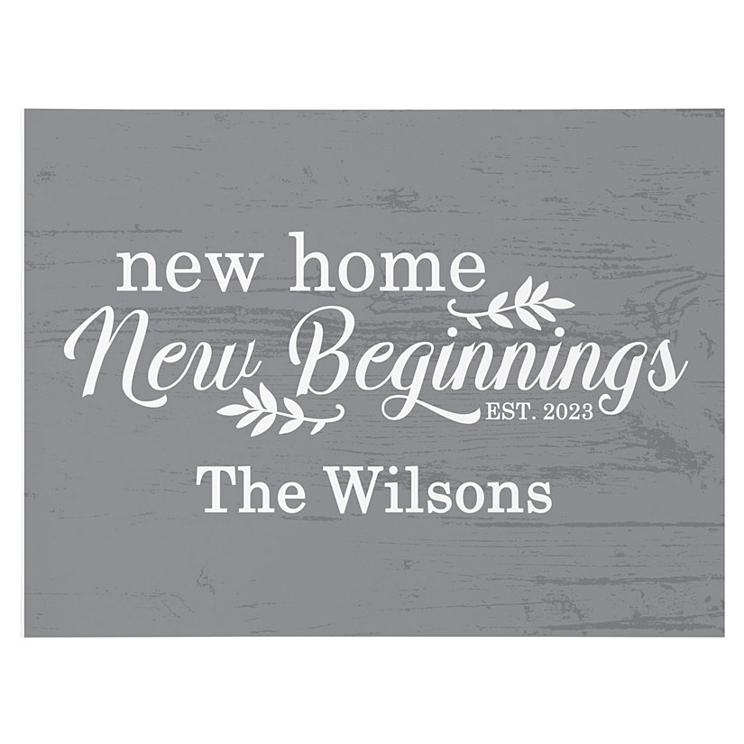 Fresh Start, New Home Personalized Wooden Block