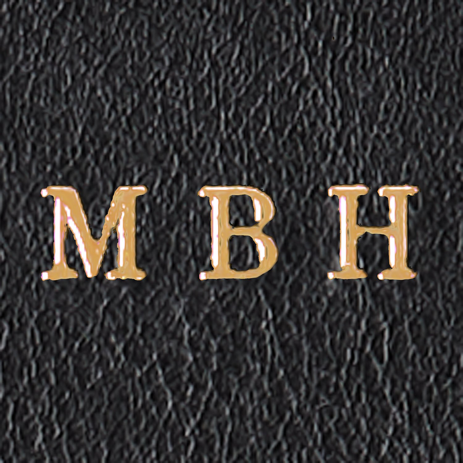 Leather Dual Travel Personalized Watch Roll - Black with Gold Monogram