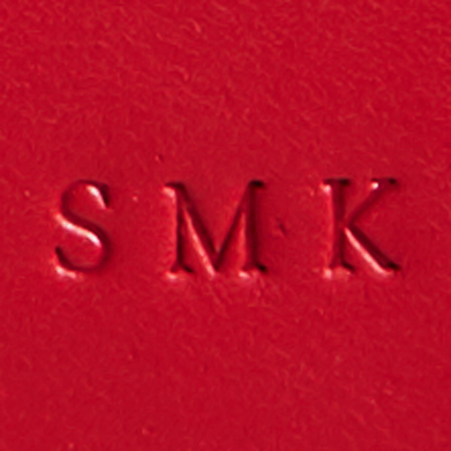 Debossed Leather Travel Personalized Jewelry Case - Red