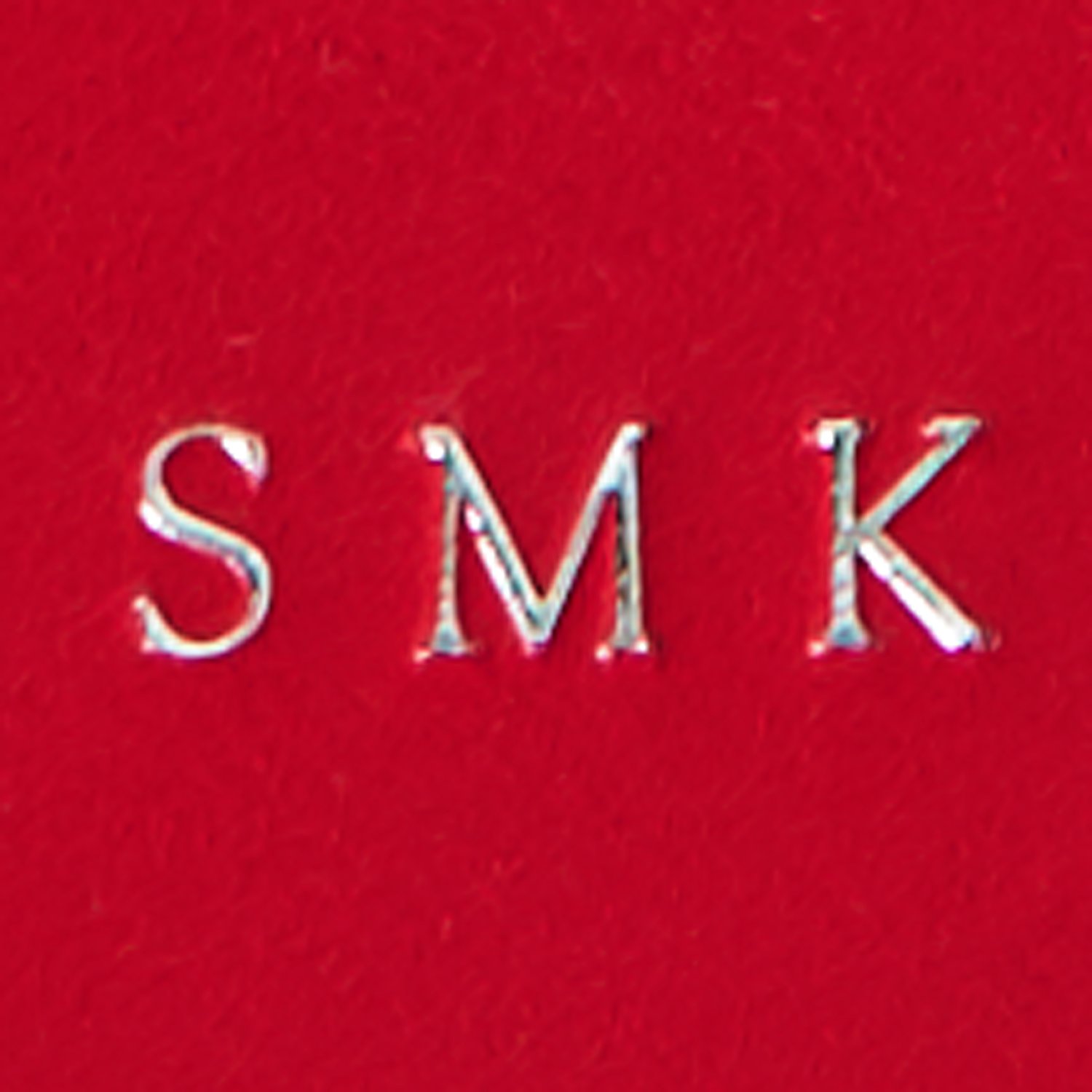 Deluxe Leather Travel Personalized Jewelry Case - Red - Silver Monogram