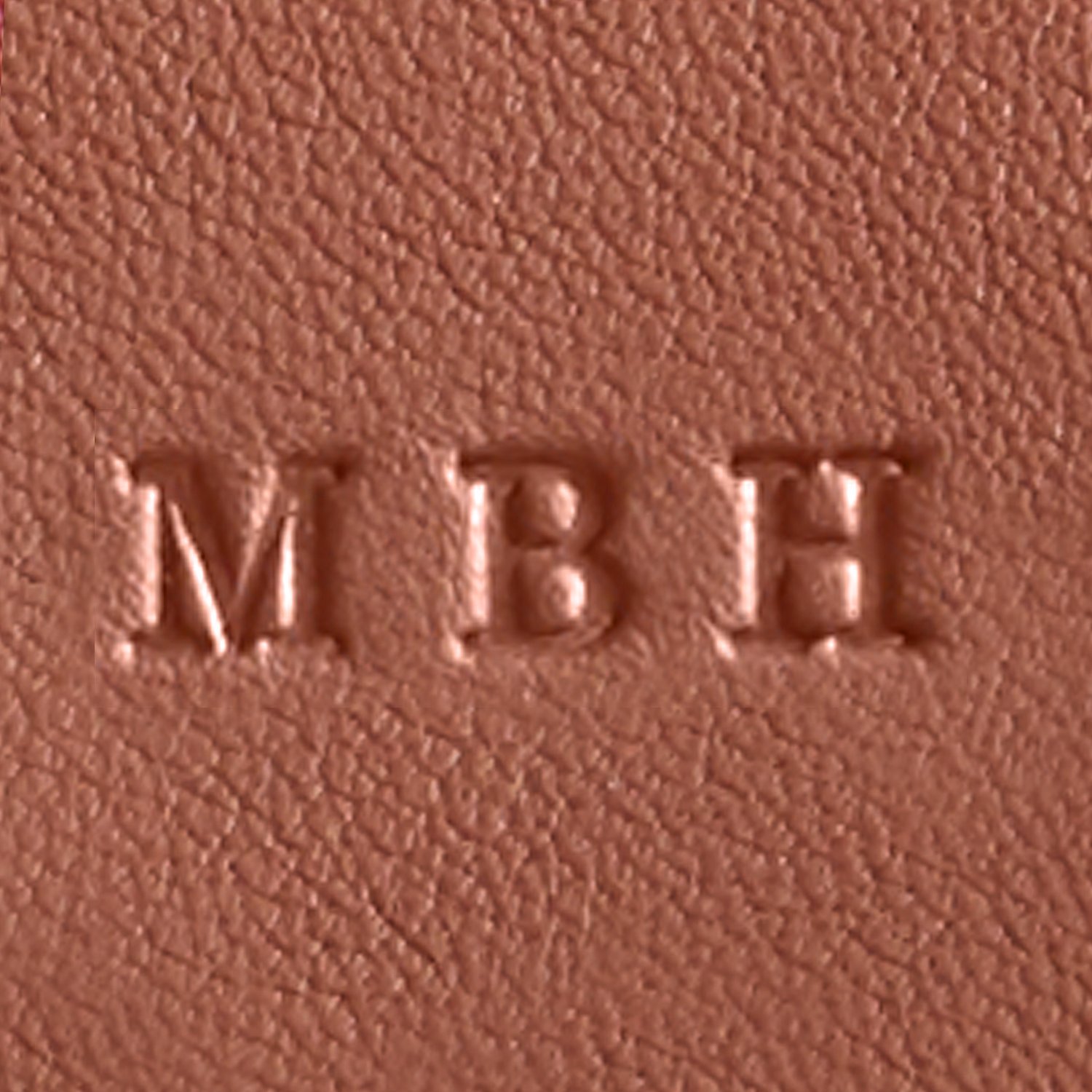 Dual Leather Travel Personalized Watch Roll - Tan - Debossed Monogram