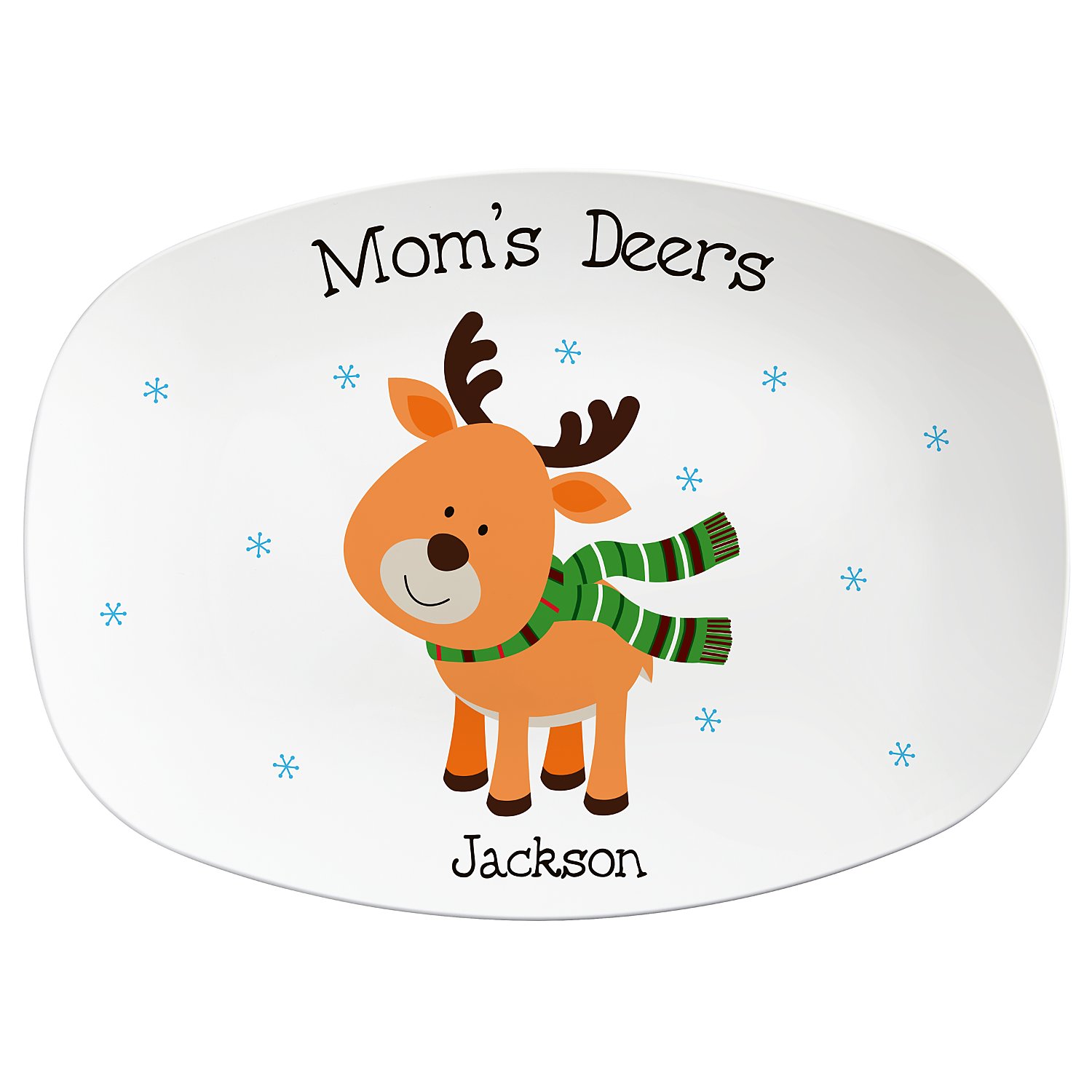 Adorable Reindeer Personalized Platter - 1