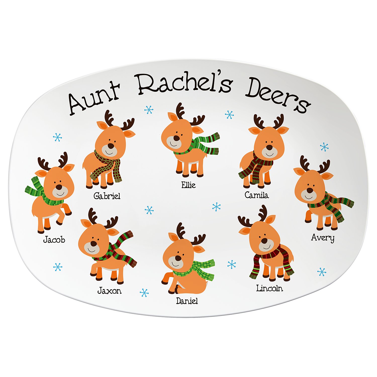 Adorable Deers Personalized Platter - 8