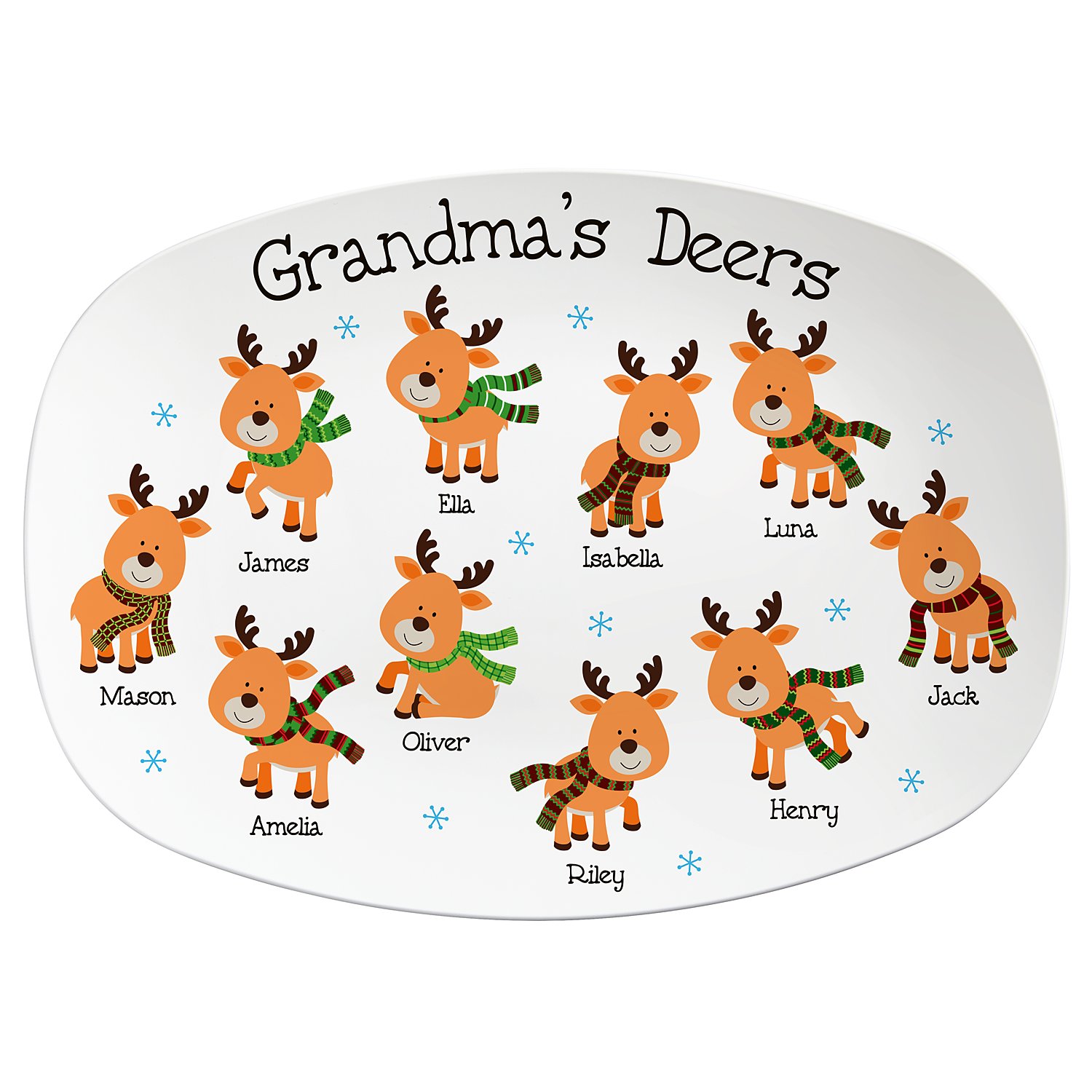 Adorable Deers Personalized Platter - 10