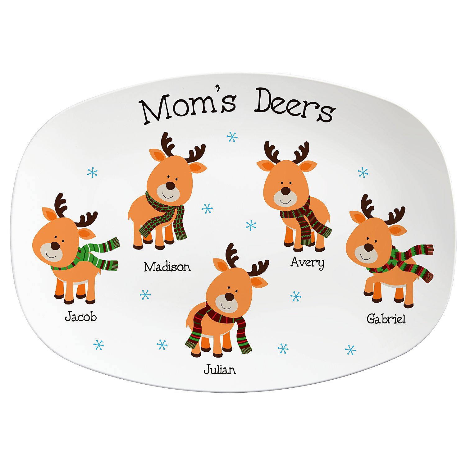 Adorable Reindeer Personalized Platter - 5