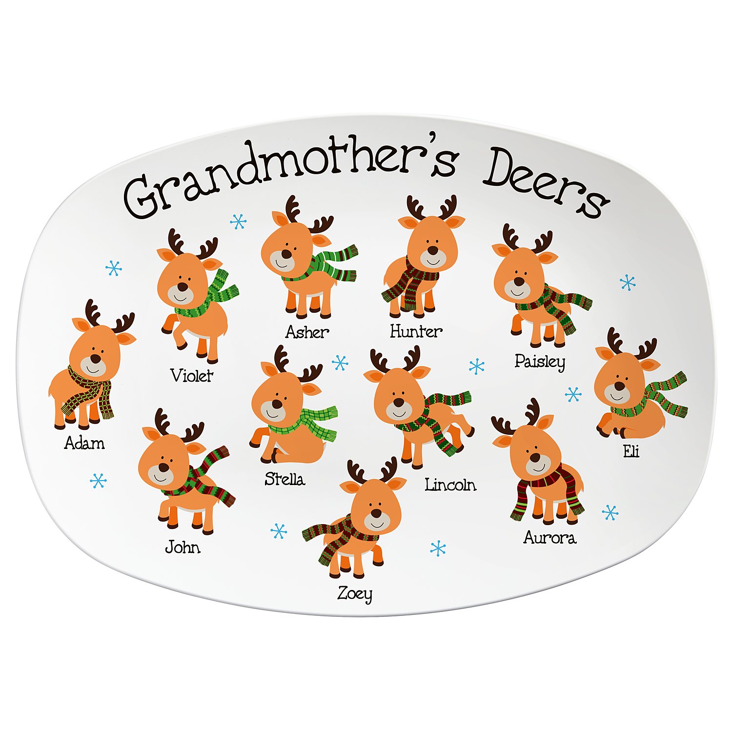 Adorable Reindeer Personalized Platter - 11