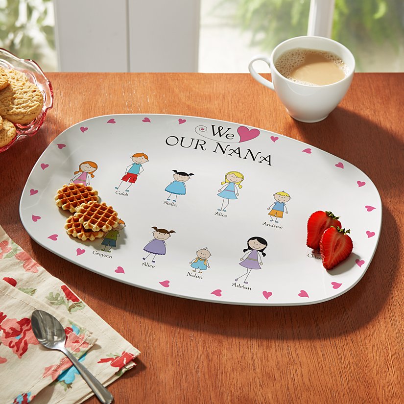 Affectionate Hearts Personalized Serving Platter