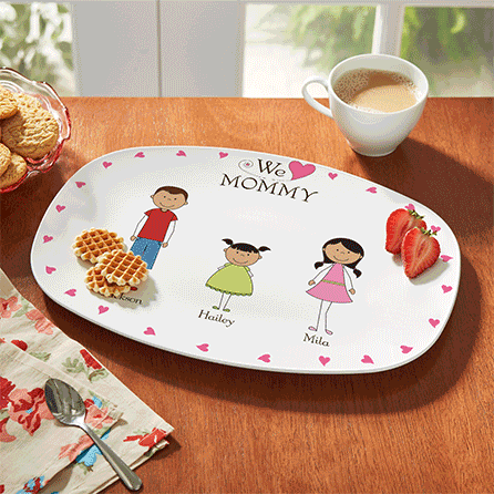 Affectionate Hearts Personalized Serving Platter