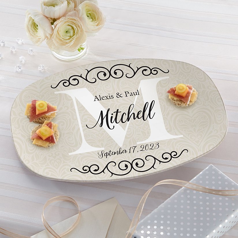 Cherish Our Love Personalized Wedding Serving Platter
