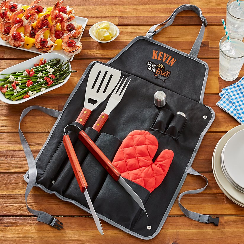 All Up In My Grill Personalized 7-Piece BBQ Set
