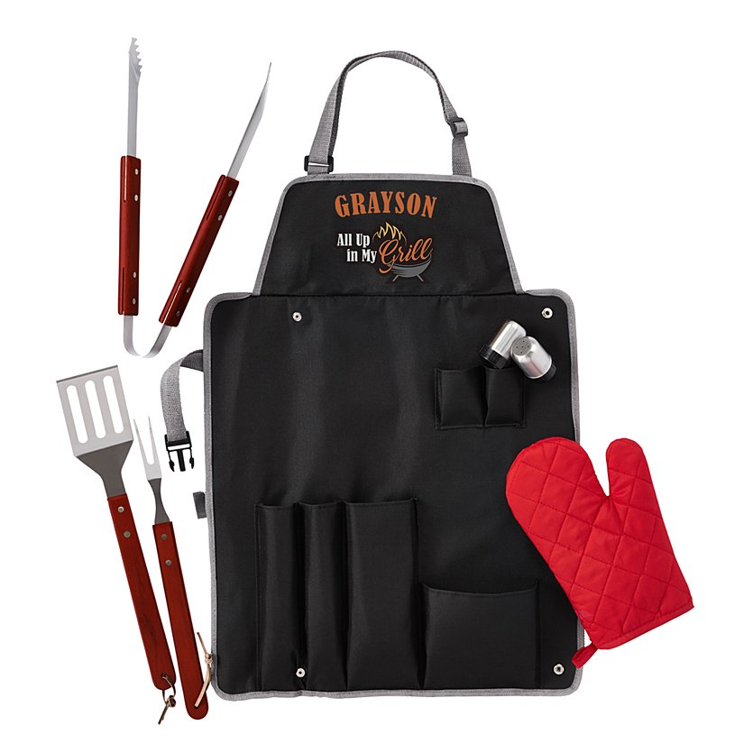 All Up In My Grill Personalized 7-Piece BBQ Set