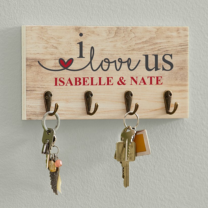 We Love Us Personalized Key Holder