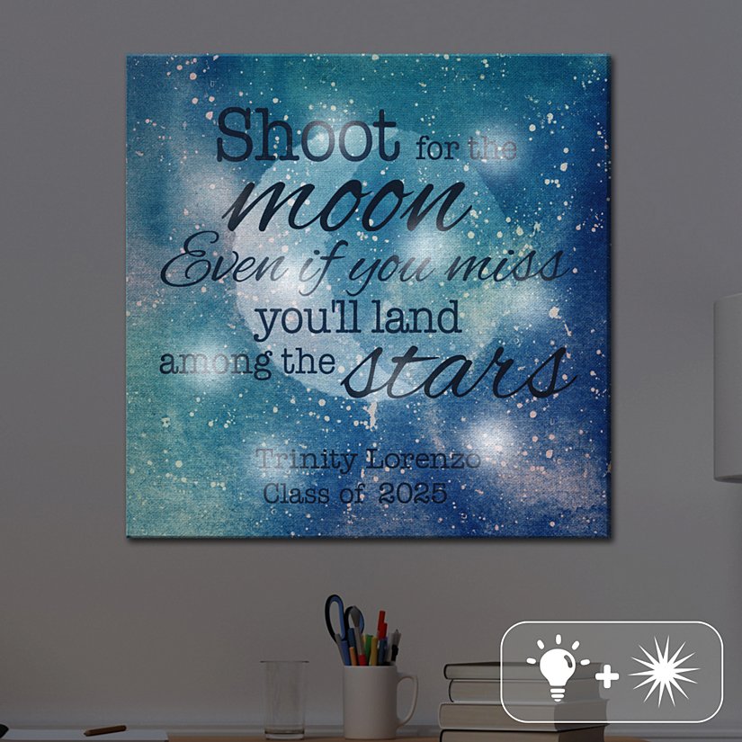 TwinkleBright® LED Personalized Reach For The Stars Canvas