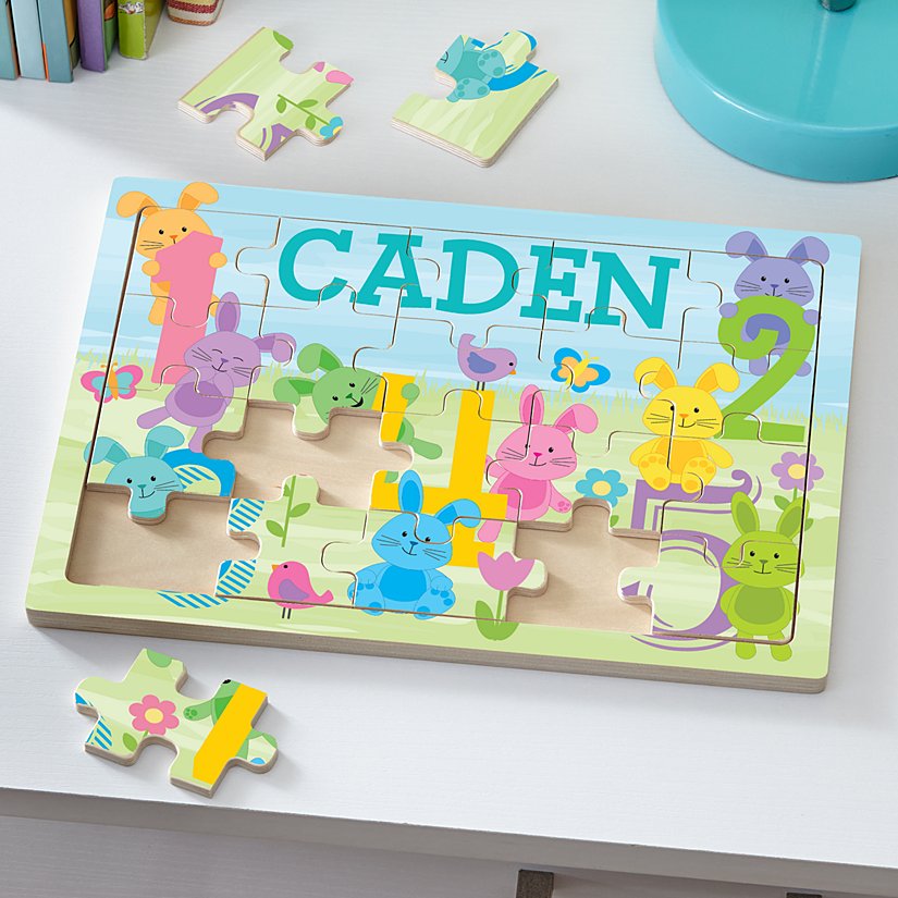 Bunny Counting Personalized Wooden Puzzle