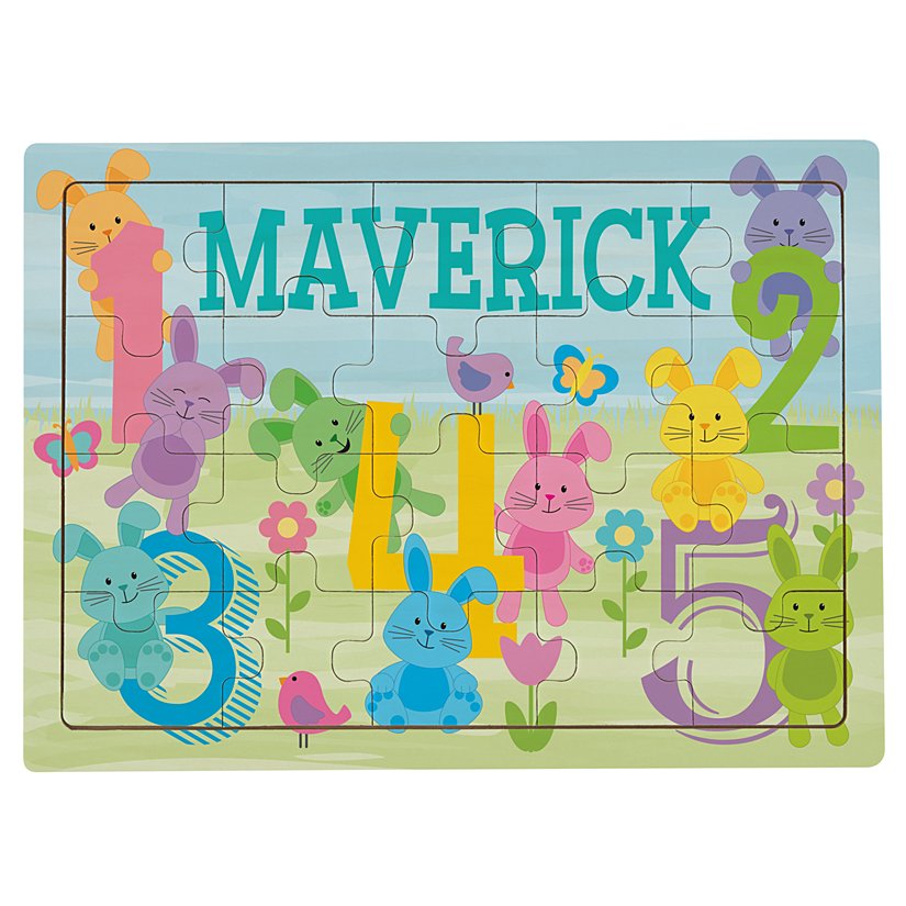 Bunny Counting Personalized Wooden Puzzle