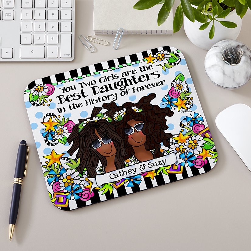 Top Daughter Ever Personalized Mouse Pad by Suzy Toronto