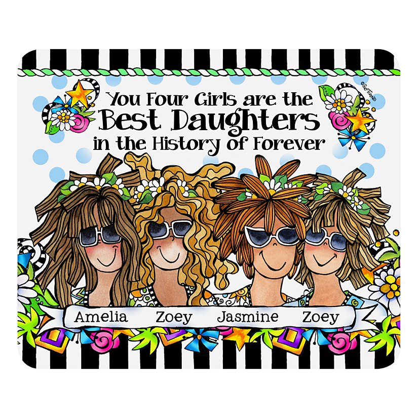 Top Daughter Ever Personalized Mouse Pad by Suzy Toronto