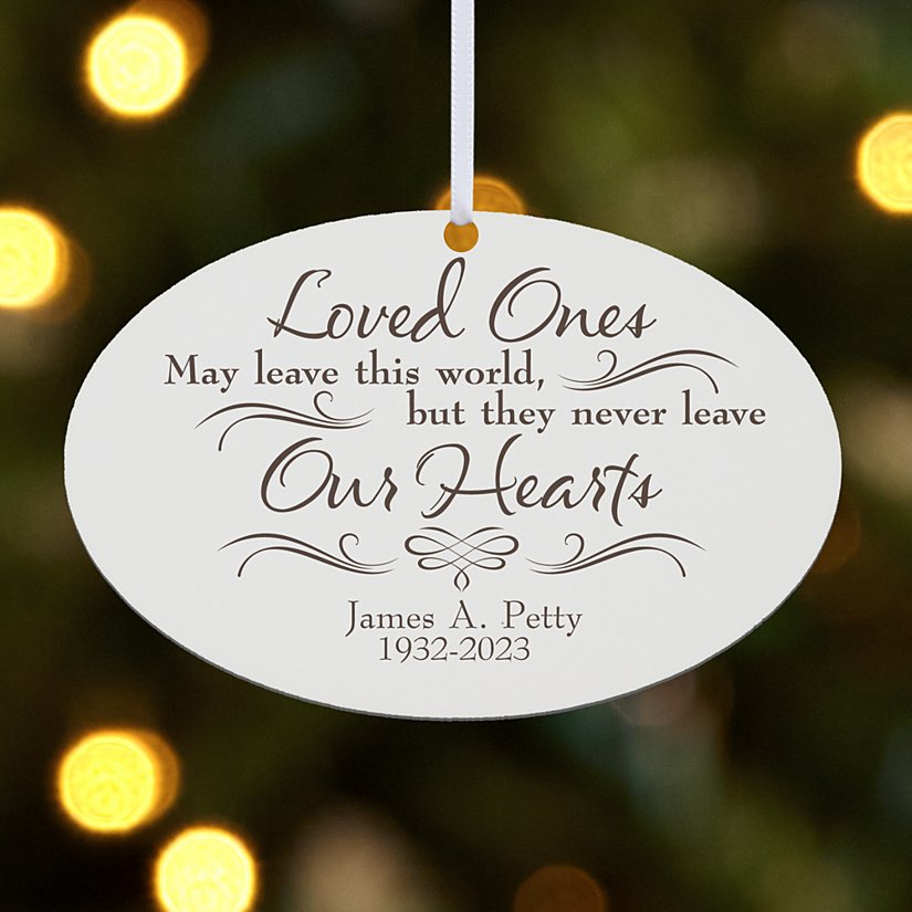 Always In Our Hearts Personalized Oval Ornament