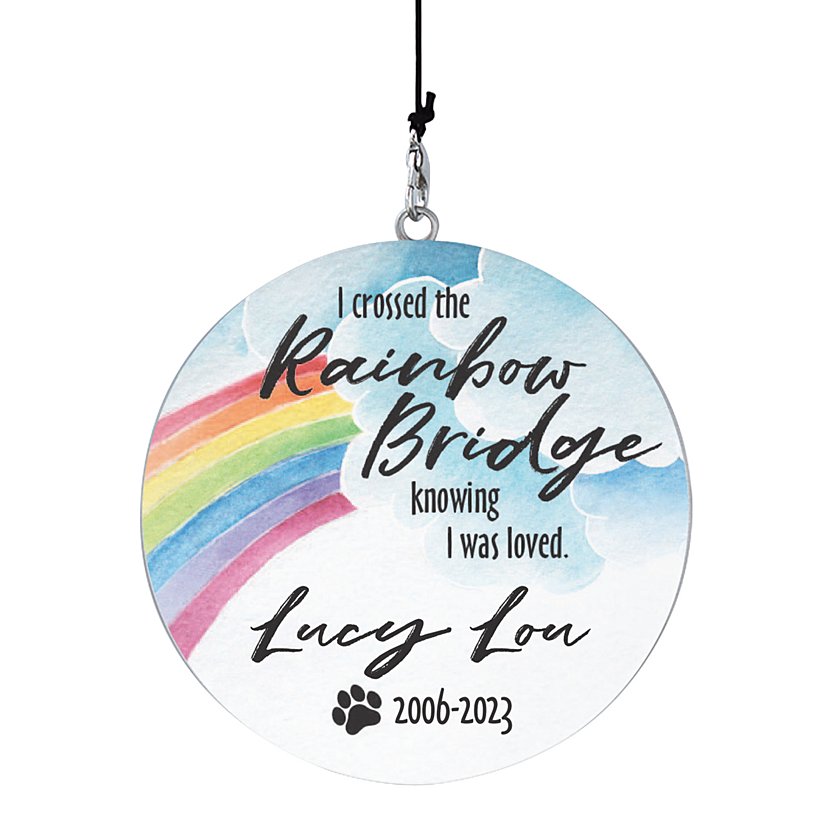 Across The Rainbow Bridge 30-inch Personalized Wind Chime