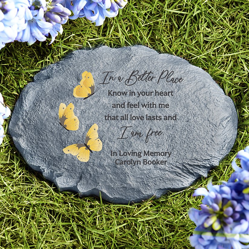 In Memory of Oval Personalized Garden Stone Collection