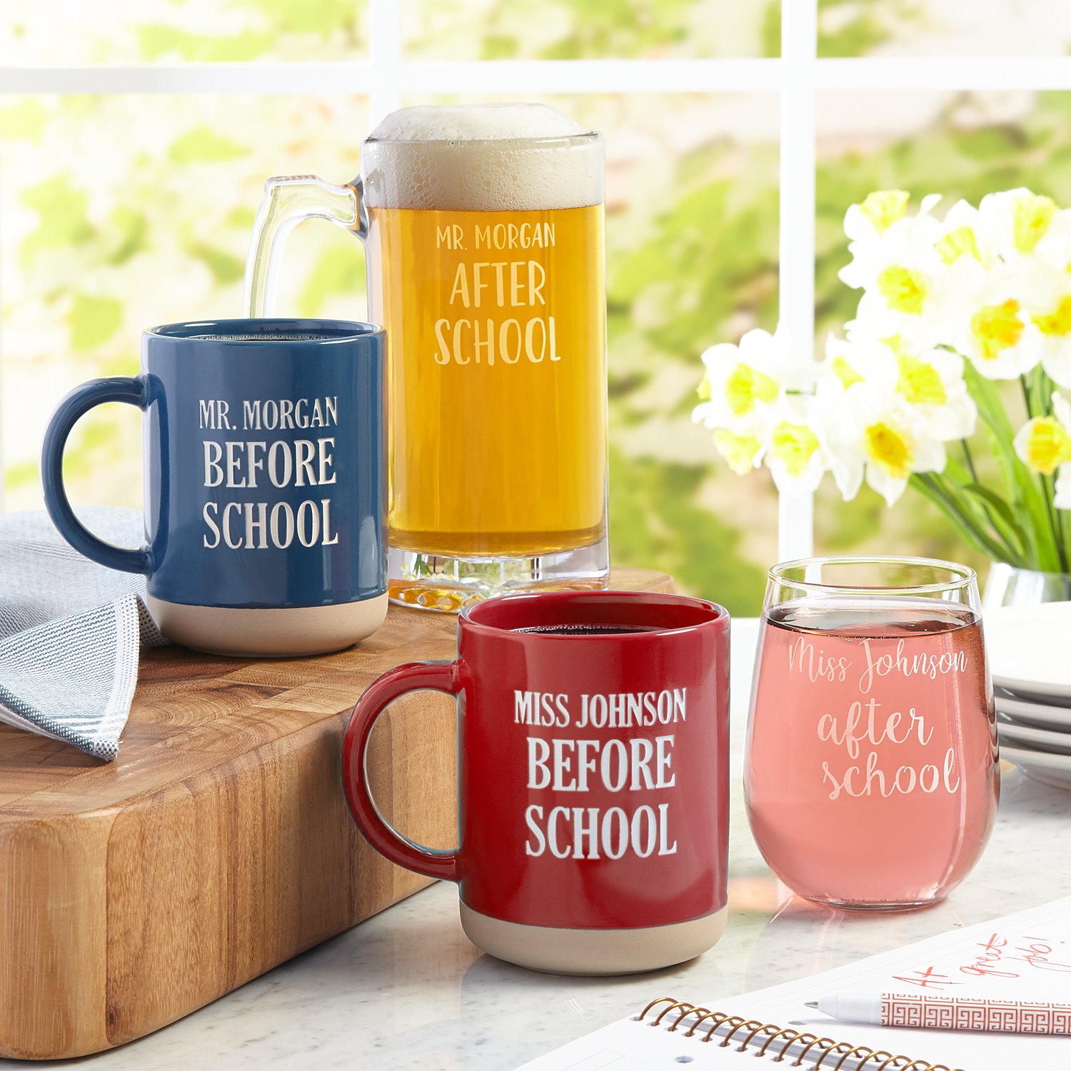 Pre & Post School Personalized Mug Set