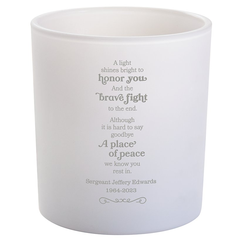 A Courageous Battle Personalized Memorial LED Votive