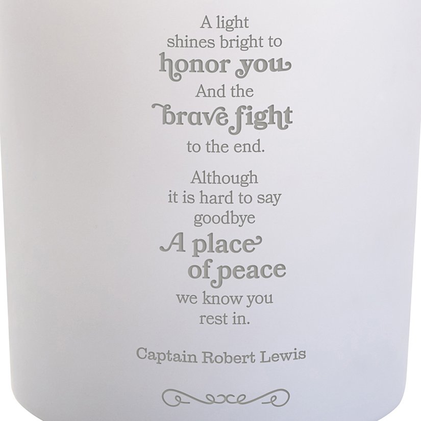 A Courageous Battle Personalized Memorial LED Votive 3 A Courageous Battle Personalized Memorial LED Votive