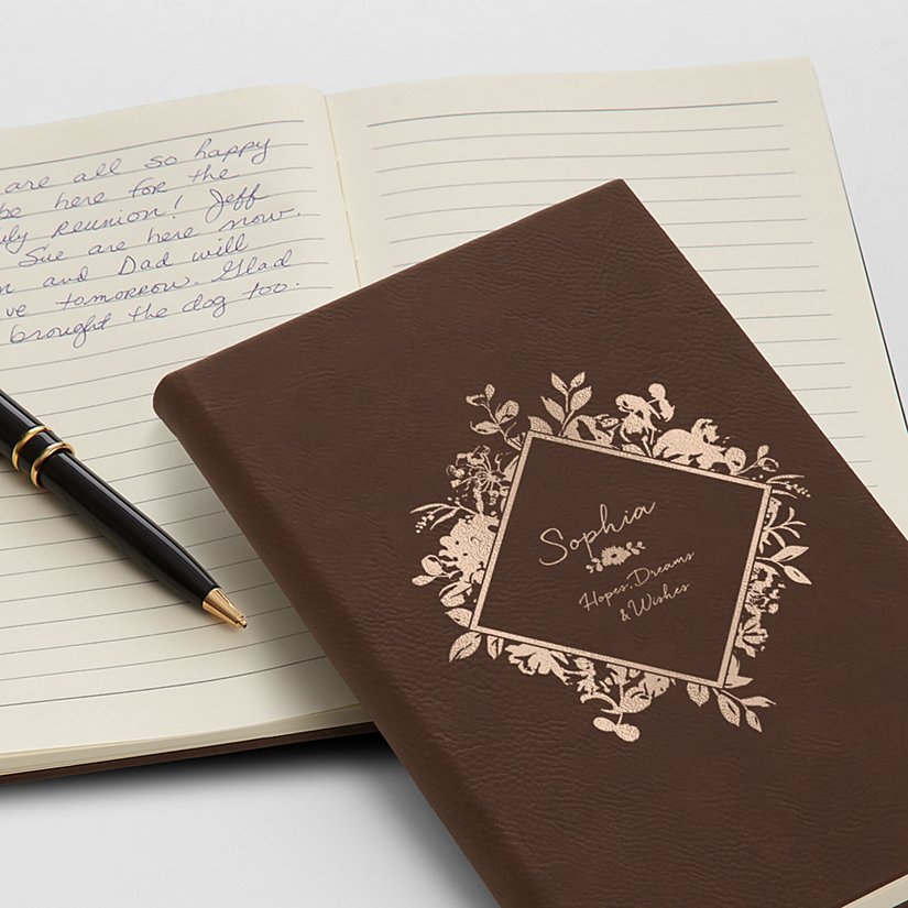 Blooming Florals Personalized Faux Leather Journal
