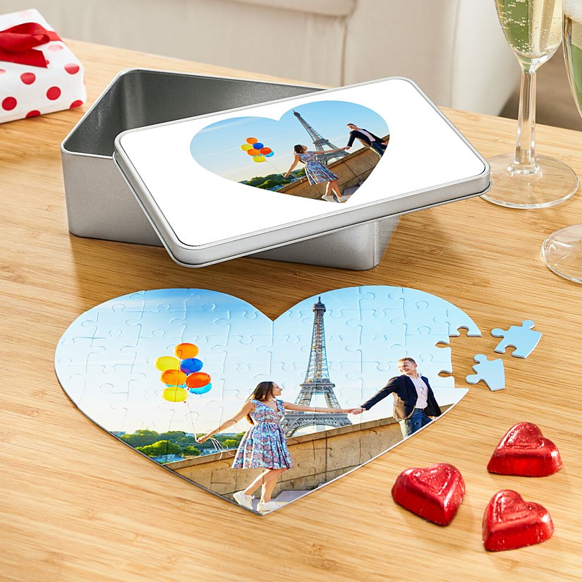 Cherished Memories Personalized Photo Heart Puzzle