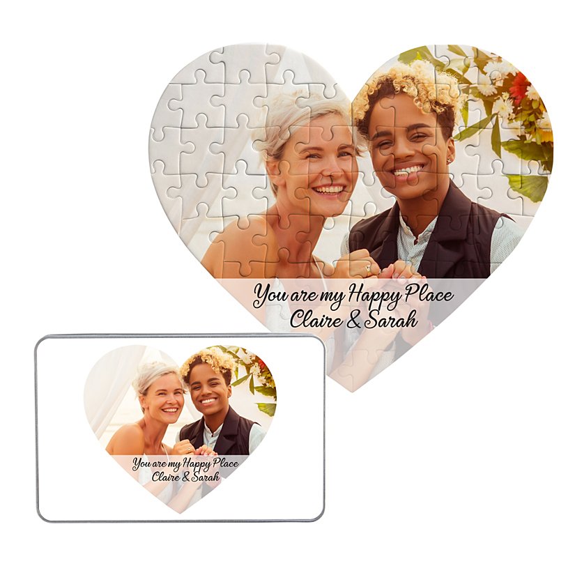Cherished Memories Personalized Photo Heart Puzzle