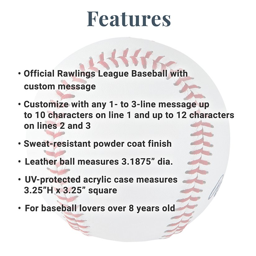 Rawlings™ Official League Leather Personalized Baseball