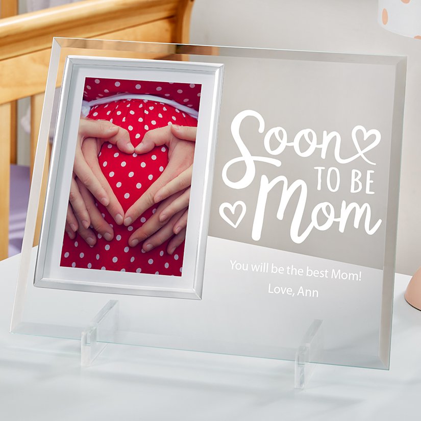 Future Mom Personalized Glass Photo Frame