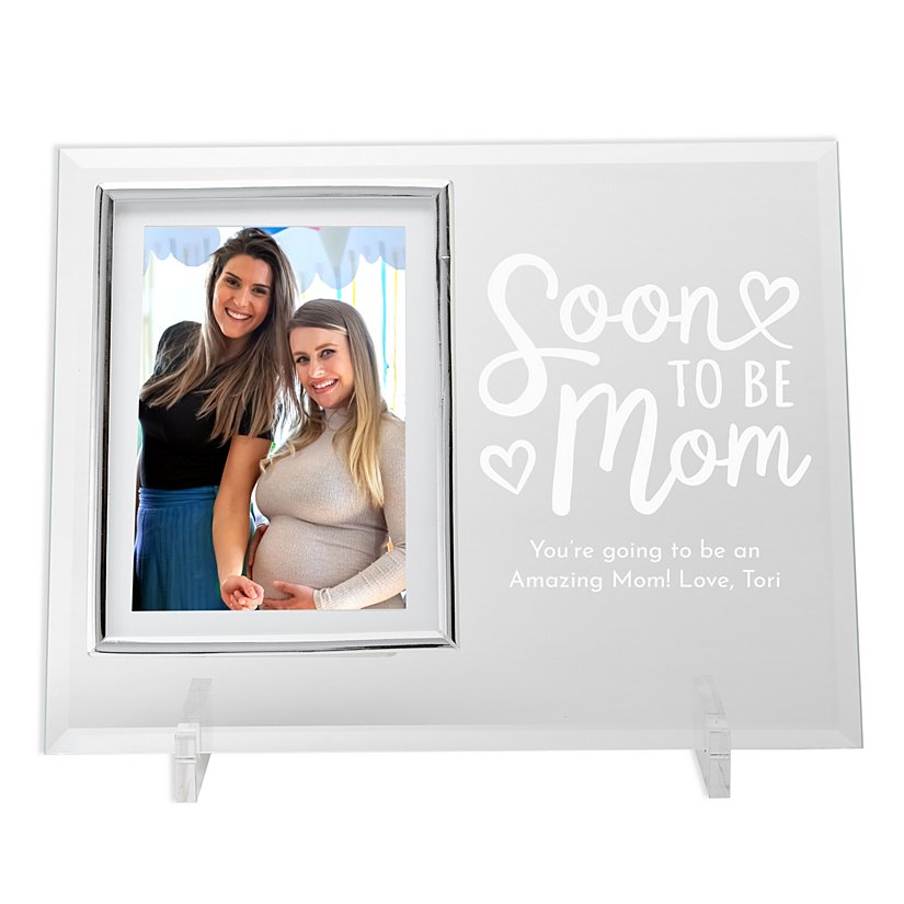 Future Mom Personalized Glass Photo Frame