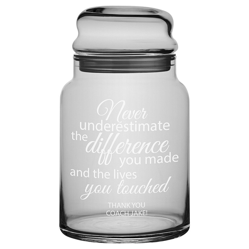 A Token of Gratitude Personalized Glass Treat Jar