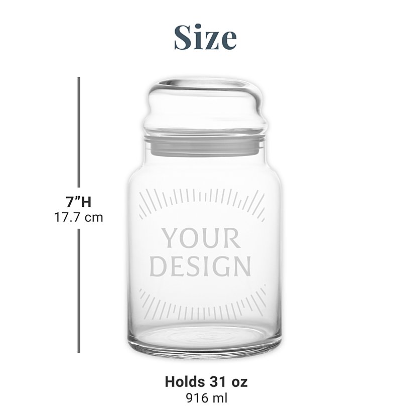 Sweet Sentiments Glass Treat Jar 4 Sweet Sentiments Glass Treat Jar