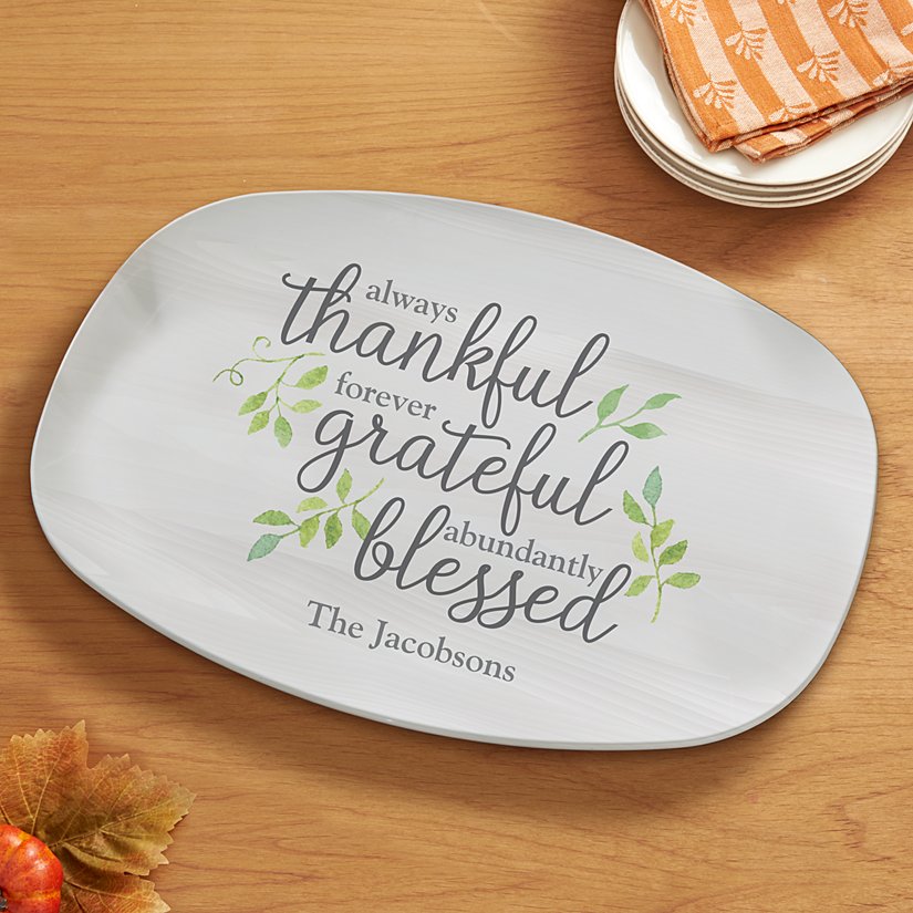 Grateful Hearts Personalized Platter