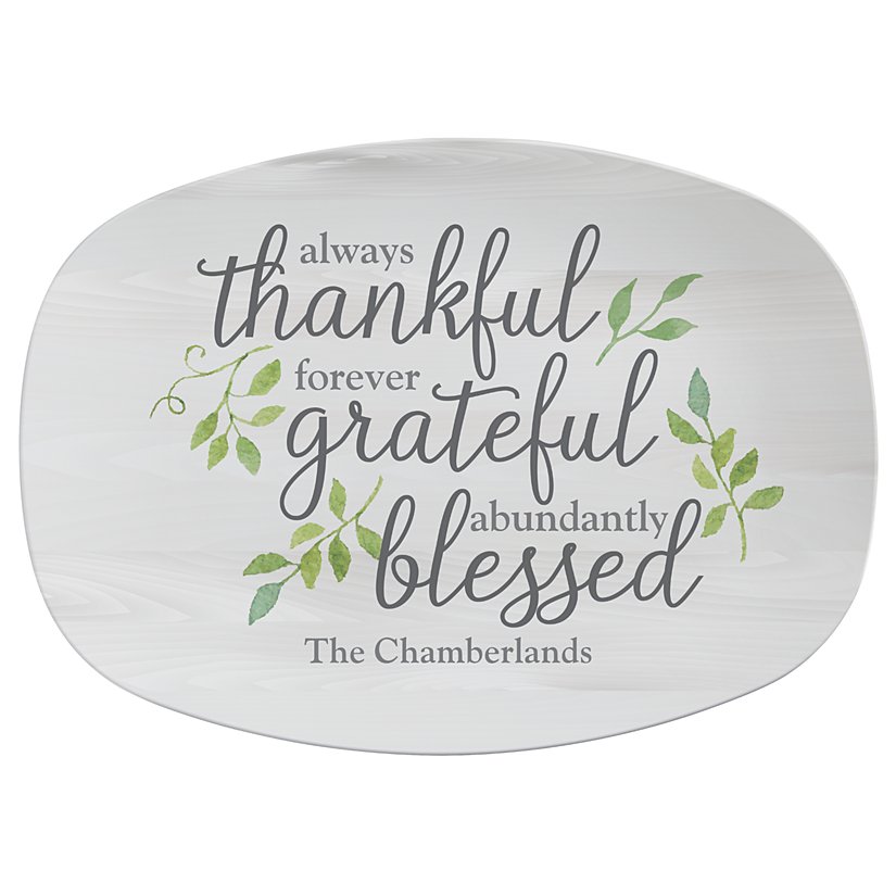 Grateful Hearts Personalized Platter
