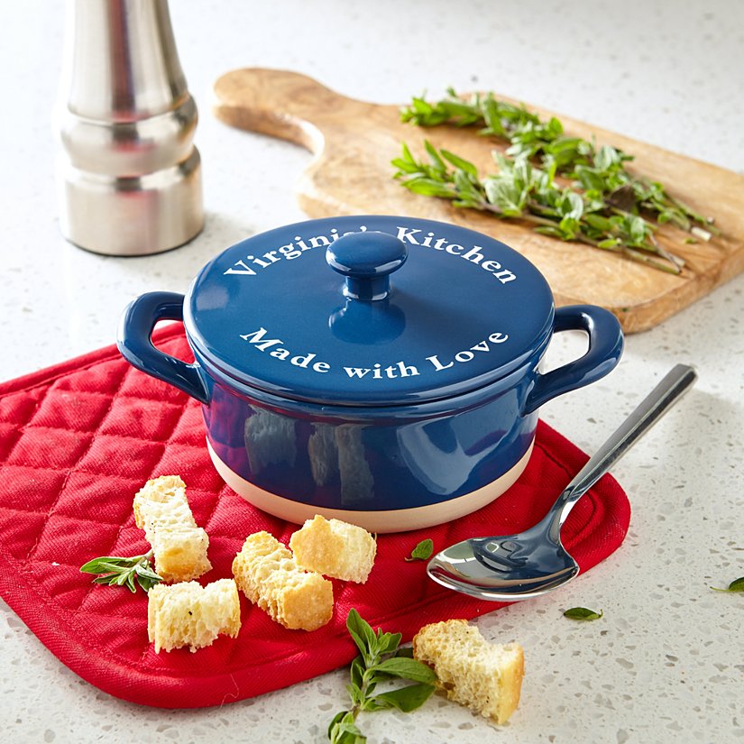 Custom Message Stoneware Mini Casserole Dish