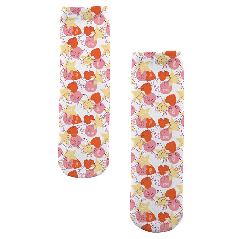 Peppa Pig Allover Print Kids Crew Socks