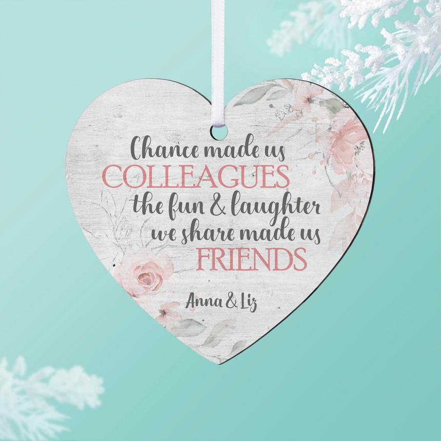 Colleague to Friend Personalized Ornament
