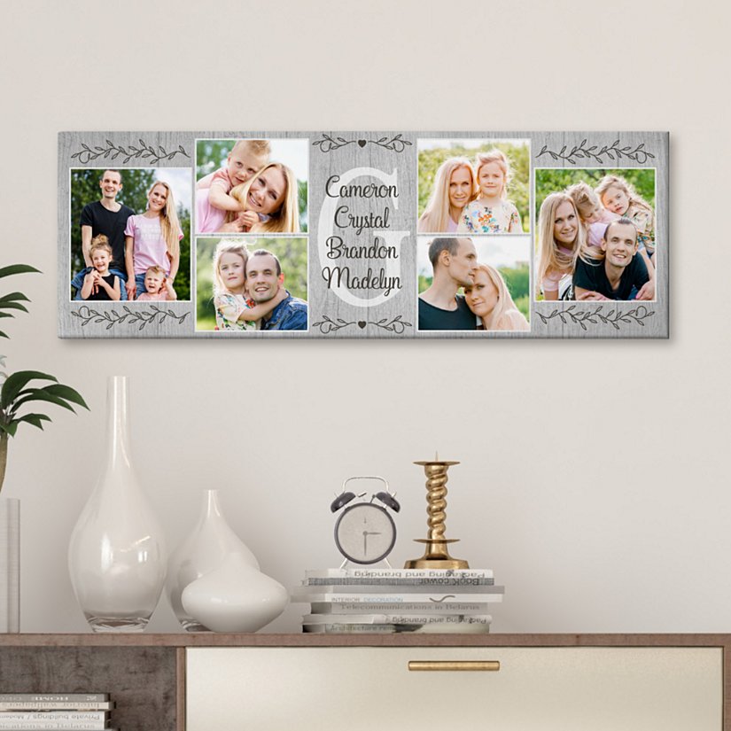 Adorable Family Personalized Photo Canvas