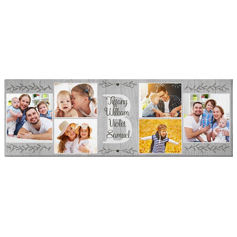 Adorable Family Personalized Photo Canvas