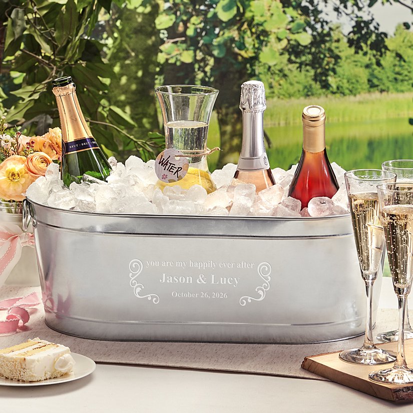 Our Happily Ever After Personalized Beverage Tub