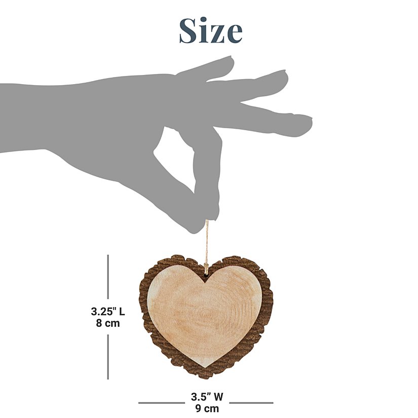 Everlasting Love Rustic Wood Personalized Heart Ornament