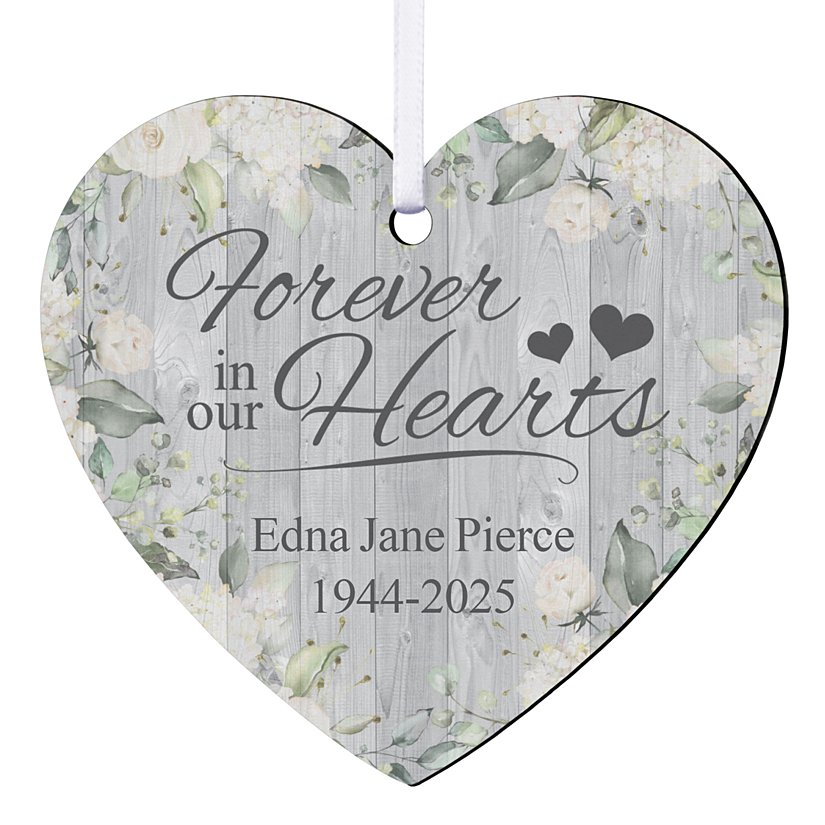 Always in Our Hearts Personalized Memorial Heart Ornament