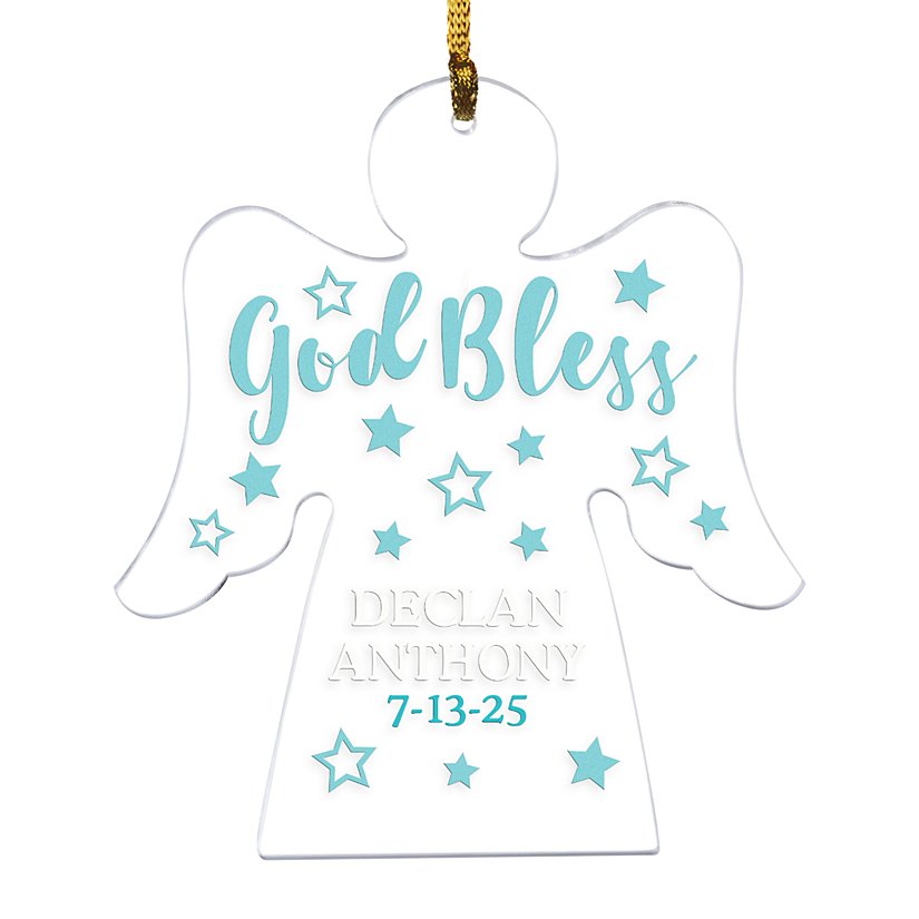 Blessed Baby Angel Personalized Ornament
