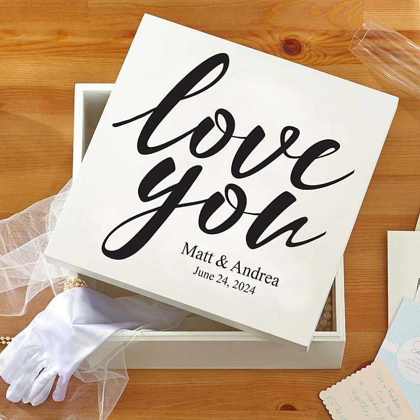 Cherish You Personalized Wedding Memory Box