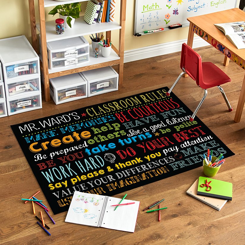 Classroom Guidelines Personalized Oversized Mat