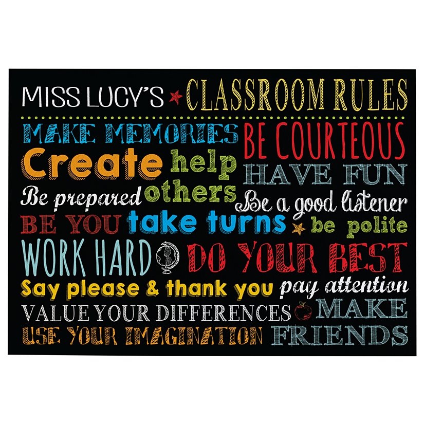 Classroom Guidelines Personalized Oversized Mat